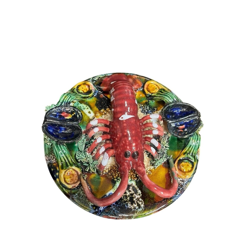Jay Willfred PALISSY Majolica Lobster Plate – Made in Portugal – 8”
